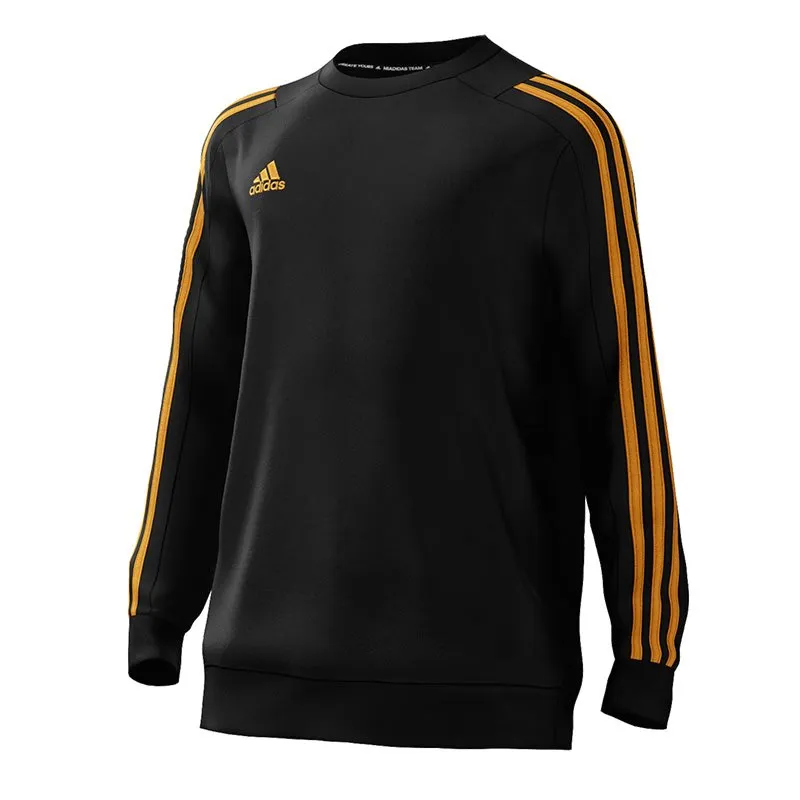 adidas Mi Team 18 Sweat Top - Youth - Black/Black/Collegiate Gold