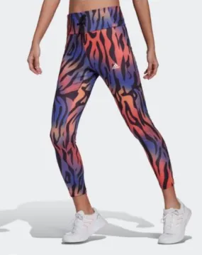 adidas - Women - Tiger Print 7/8 Tights  - Black