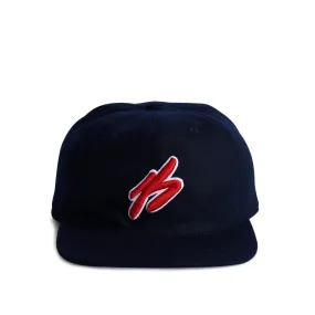 B Logo Wool Snapback Navy