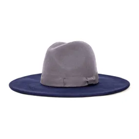 Brixton Chloe Fedora - Navy/Grey