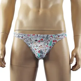 Christmas Holiday Gift Wrap Mens G string Thong Xmas Underwear