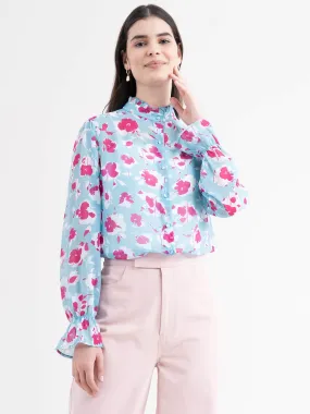 Floral Shirt - Blue