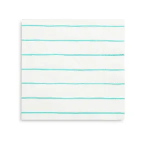 Frenchie Striped Aqua Napkins