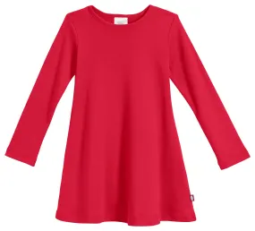 Girls Soft Cotton Long Sleeve Baby Rib Dress | Candy Apple