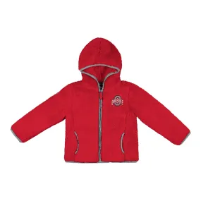 Infant Ohio State Buckeyes Ellen Sherpa Scarlet Full Zip Jacket