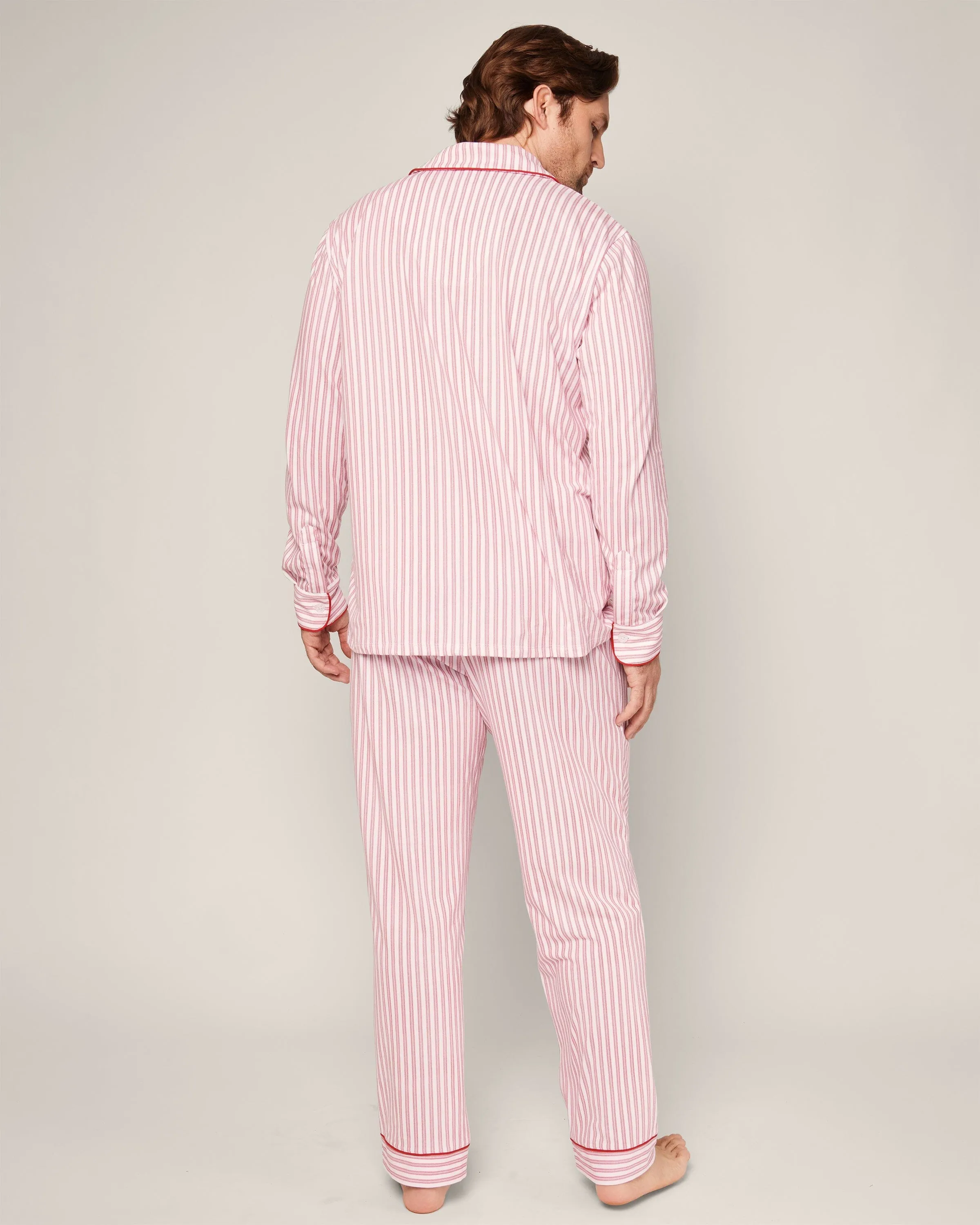 Men's Pima Pajama Set | Antique Red Ticking