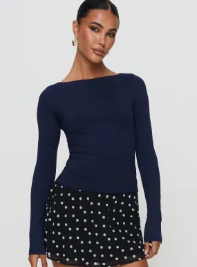 Nikoli Long Sleeve Top Navy