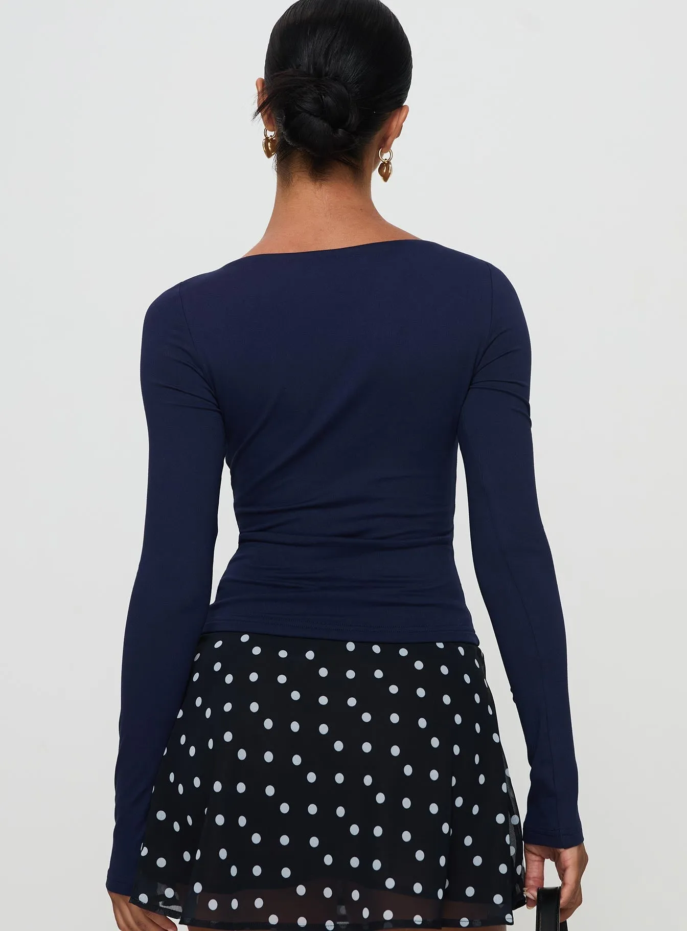 Nikoli Long Sleeve Top Navy