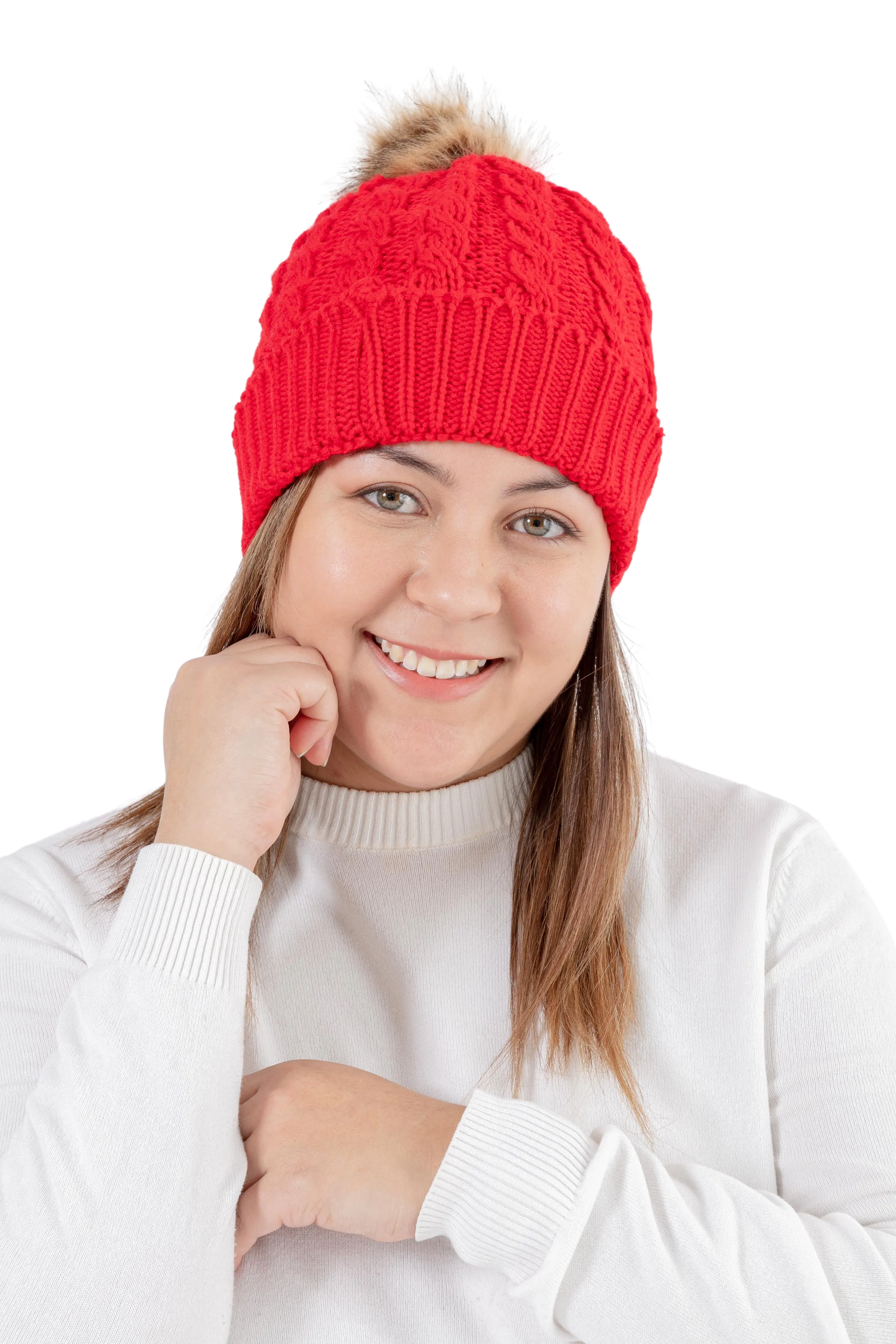 Red - Cozy Lined Hat