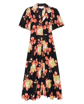 The Bridge Dress. -- Cabbage Rose Print